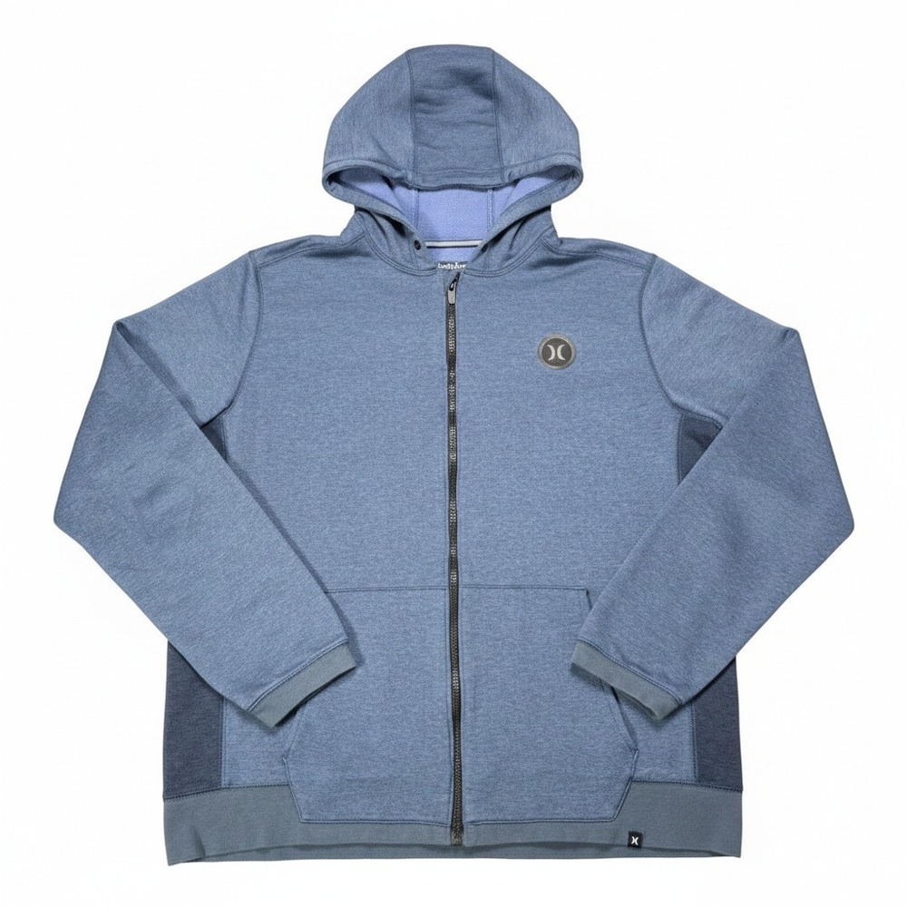 Hurley Nike Dri-FIT Men's‎ XL Full Zip Hoodie Blue Athletic Jacket Training EUC